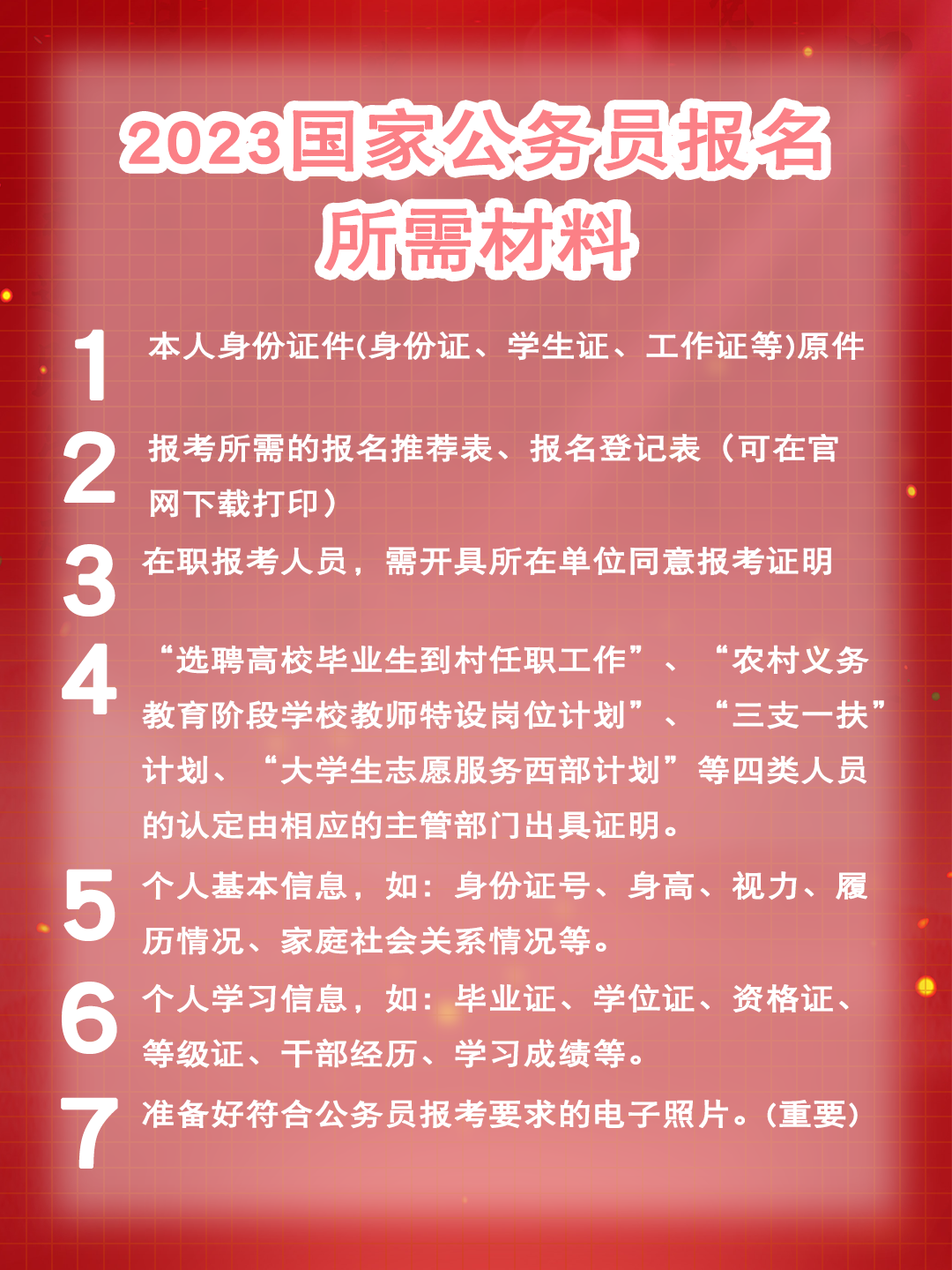 公务员报名材料要求全面解析