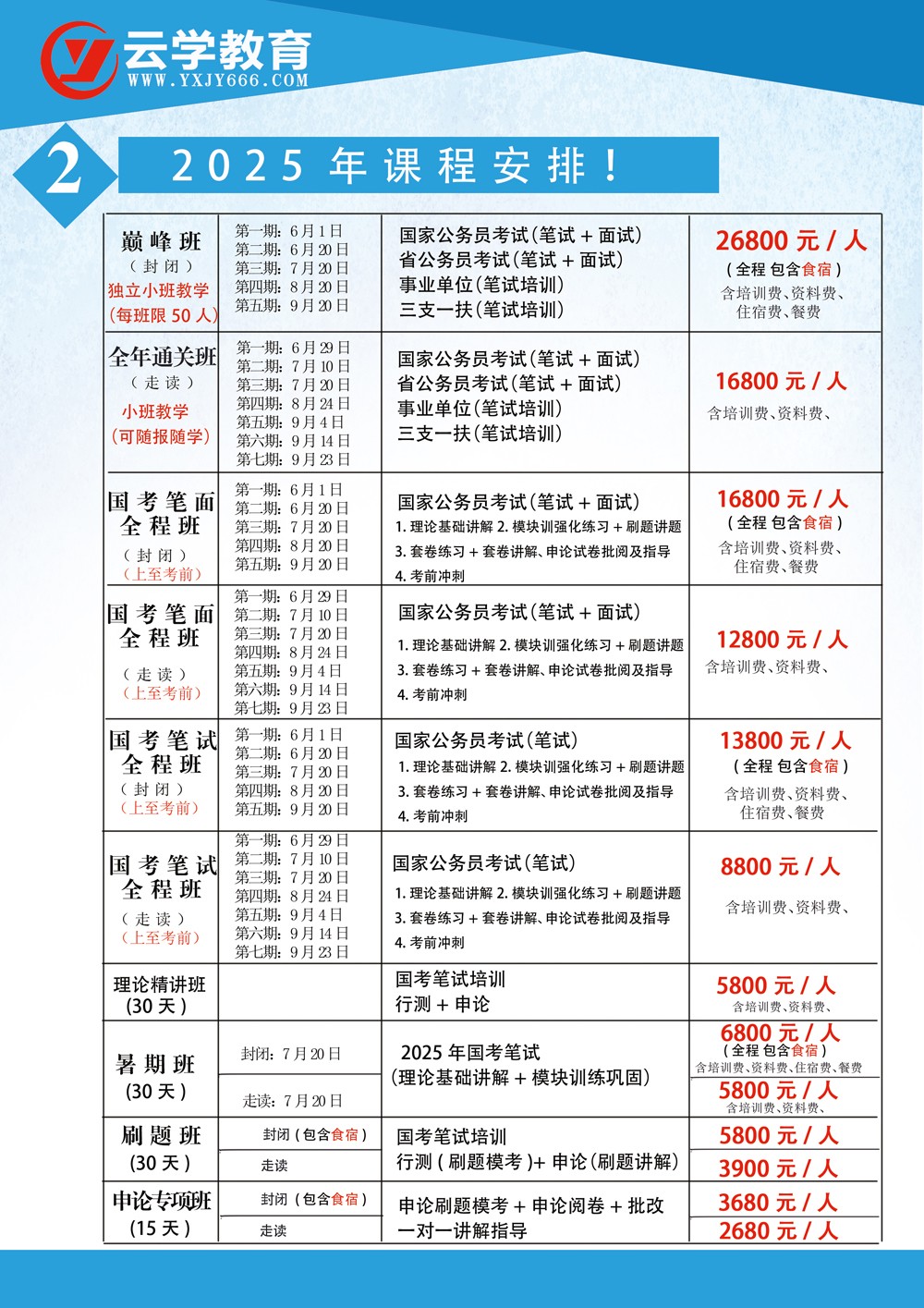 云南省公考培训机构排名榜单